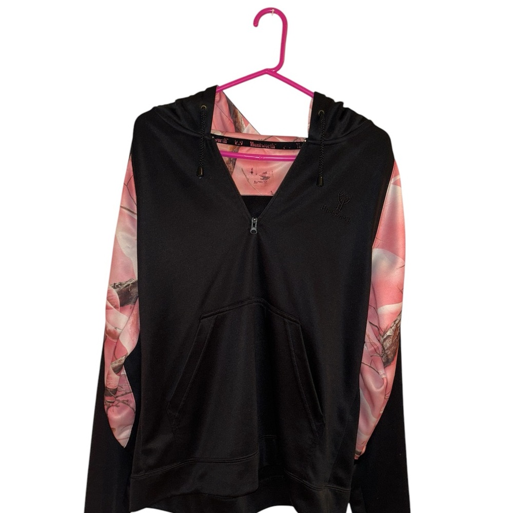 Huntworth Pink Camo and Black Hoodie